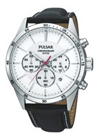 Uhrenarmband Pulsar VD53-X001 PT3007X1 (PP069X) Leder Schwarz
